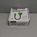 RVGUARD 30 Amp to 110 Volt RV Adapter Cord 12 Inch, NEMA 5-15P to NEMA TT-30R Electrical Power Adapter with LED Power Indicator, Green, ETL Listed