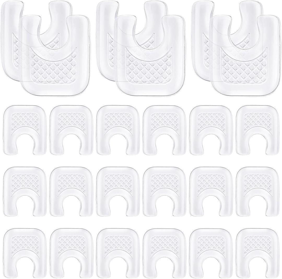 Funtery 20 Pieces Callus Pads for Feet, U-Shaped Gel Self-Adhesive Waterproof Inserts, Suitable for Sneakers, High Heels, Boots, Sandals, and More