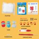 Terself Axolotl Crochet Kit for Beginners: 2PCS Crochet Animal Kits for Kids & Adults, Learn to Crocheting Starter Kit with Written Pattern & Video Tutorials (40%+ Yarn Extra)- Axolotl Family