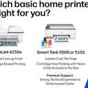 HP DeskJet 4255e Wireless All-in-One Color Inkjet Printer, Scanner, Copier, Best-for-home, 3 month Instant Ink trial included. This printer is only 2.4 ghz capable. AI-enabled (588S6A)