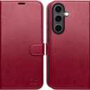 OCASE Compatible with Galaxy S25 Plus Wallet Case, PU Leather Flip Folio Case with Card Holders RFID Blocking Kickstand [Shockproof TPU Inner Shell] Protective Phone Cover 6.7 Inch 2025, Red