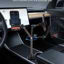JSAUX Car Cup Holder Cellphone Mount, Metal Long-Arm Ultra Stable Phone Holder for Car Cupholders - Adjustable for iPhone 16 15 Pro Max 13 12 11, Samsung Galaxy S24 S23 Ultra, Google Pixel 9 Pro