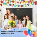 Fulmoon Pre Strung We Appreciate You Glitter Banner Appreciation Week Party Decoration for Employee Doctor Nurse Parents Teacher Coworker Staff Thank You Sign Party Decorations(Colorful)