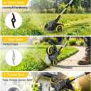 Cordless Weed Wacker with Brushless Motor, 20V 5.2Ah Battery Powered Weed Wacker with Blade, 3 in 1 Brush Cutter/Lawn Edger/Mower (One 5.2Ah Battery and Charger)