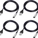 XMSJSIY DC 5V Led Dimmer USB RGB Led Controller 3 Keys Multi-Colour Led Strip Light Connector Switch Cable - 1M/3.28FT 4PCS