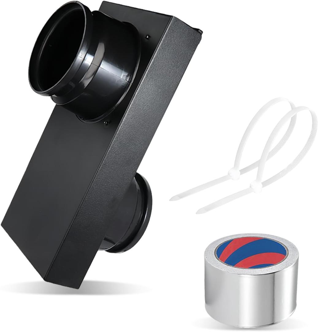 84049 Adjustable 0-5" Periscope Dryer Vent Kit  Telescoping Duct Hose Adapter for Tight Spaces, Replacement Vents with 2 Clamps and Foil Tape Included