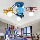 LAKIQ Boys Room Chandelier Airplane Modern LED Flush Mount Lighting with World Globe Creative Cartoon Aircraft Light Fixture for Kids Room Childrens Room Bedroom, 
Item Dimensions L x W x H	29.5"L x 29.5"W x 15.4"H
Item Weight	3.72 kg