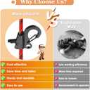 Boat Anchor Hook+Marine Hook Loop,Stainless Steel Anchor Hook,Boat Anchor Hook Sliding Hook,Knotless Anchor,Boat Anchor Hook Clip for Speedboats,3/8"-5/8" Rope (Black)