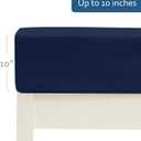 Cot Sheets 31" x 75"(Sheet Only), Cot Fitted Sheet Ultra Soft and Breathable Snug Fit for Narrow Twin Mattress/RVs Bunk/Guest Beds/Army Cots/Trifold Mattress/Travel Size Mattress Navy