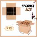 Lounsweer 10 Pcs Wine Bottle Moving Shipping Boxes 14 x 12 x 13 Inch