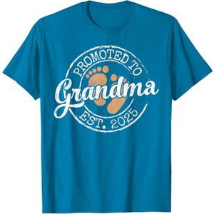 Promoted To Grandma Est 2025 1St Time Grandma To Be Gifts T-Shirt (Small)