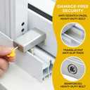 2 x Window Locks Window Stopper for Horizontal Sliding Windows Sliding Glass Door Lock with Keys Window Opening Control Device No Drill Easy Install