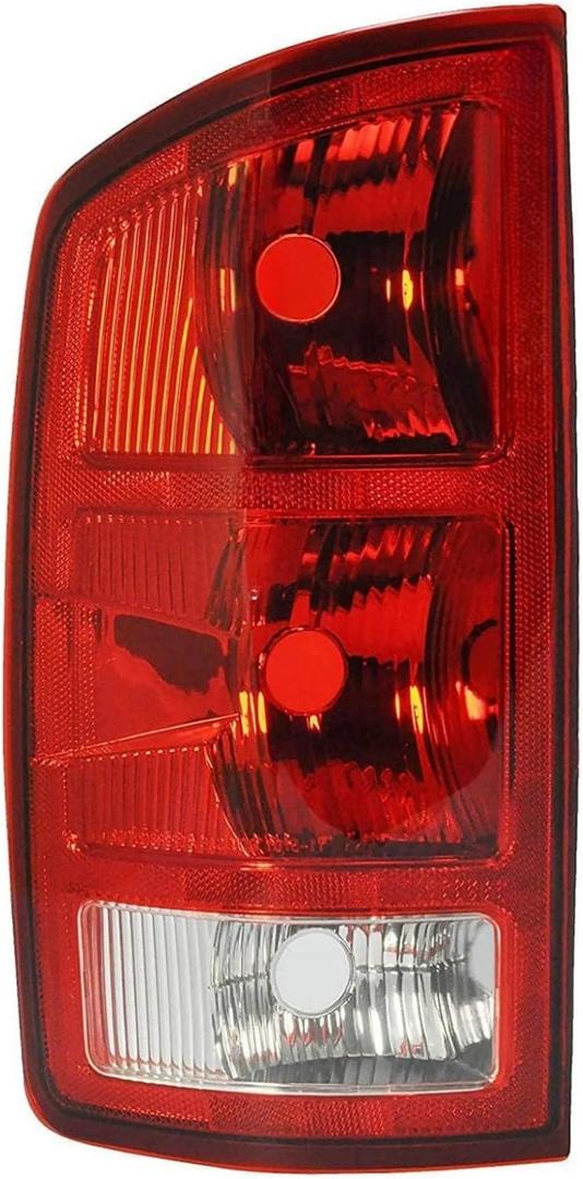 Driver-Side Tail Light Compatible With 2002 2003 2004 2005 2006 Dodge Ram 1500 Pickup; 2003 2004 2005 2006 Dodge Ram 2500/3500 Pickup Rear Brake Lamp Red Without the Bulbs