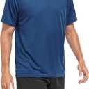 Kinglaman 1/5 Pack Mesh Workout Shirts for Men Dry Fit Gym Quick Dry Athletic Short Sleeve Sports T-Shirt Moisture Wicking (M)