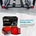 Partsam 12V Submersible Square Led Trailer Light,Red White LED Stop Turn Tail License Brake Running Light Lamp for Trailers Under 80" Boat Trailer Truck Marine Camper RV Snowmobile,IP68,DOT Compliant