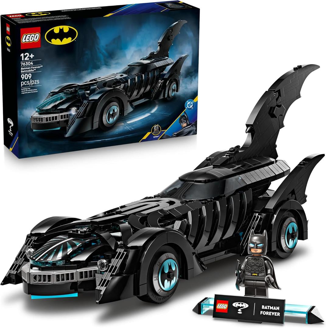 LEGO DC Batman: Batman Forever Batmobile Kids Toy - Building & Learning Toy for Girls & Boys, Ages 12+ - Model Car with Minifigure Included - Gift Idea for Birthdays - 76304