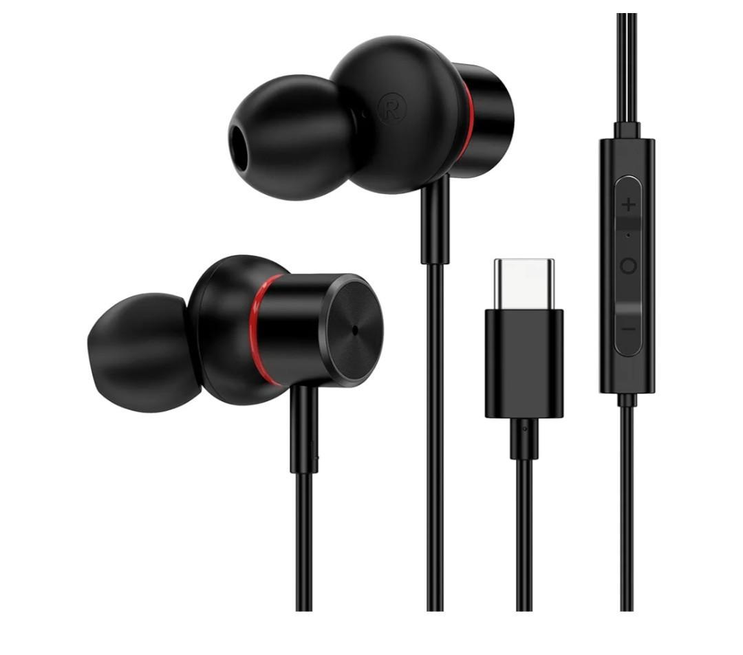 USB C Wired Headphones,【Active Noise Cancelling & OneClick ANC Toggle Button】Ear buds for iPhone 17 16 15 Pro Max USBC Earphones,HiRes Sound Type C Earbuds Compatible with iPhone/Android/Galaxy/iPad