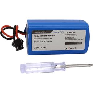 Shark Battery RVBAT700 Replacement Battery for Shark ION Robot RV720,RV750, RV700,RV755 Vacuum Cleaners (Attention: 3-Prongs Connector)