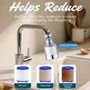 YOTAN 2 Pcs of Sink Water Filter Faucet and 5 Filter Elements Set, Sink Faucet Filter 360Rotating, Bathroom Faucet Filter Removes Visible Sediment Hard Water, Easy Install, for Bathroom Kitchen Sink