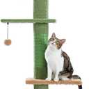 PAWZ Road Cat Tree, Cactus Floor to Ceiling Cat Tower with Adjustable Height(95-108 Inches), 5 Level Cat Climbing Tower with Cozy Hammock, Platforms and Dangling Balls for Indoor Cats
