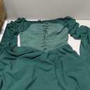 Scarlet Darkness Renaissance Costume Women Pirate Dresses Split Bell Sleeve Medieval Ren Faire Dress with Pockets (Green, S)