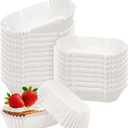 1000 Piece Greaseproof Oval Cupcake Muffin LinersDisposable Cupcake Liners for BakingNon-stick Baking Cups Cupcakes Liner (White-S)