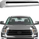 HECASA Hood Bulge Molding Compatible with 2014-2021 Toyota Tundra Silver Color Code 202 Platinum Style Front Upper Grille Hood Scoop Replacement for 761800C030 TO1231102 REPT133702