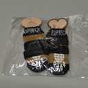 PUPTECK Anti-Slip Dog Socks with Double Sides Grips for Small Medium Large Dogs Hardwood Floors Prevents Licking, Dog Shoes for Hot Pavement Traction Control Paw Protector for Senior Dogs, Khaki XS (Brown)