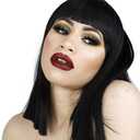 morvally Short Straight Black Wig with Bangs Natural Looking Heat Resistant Hair Cosplay Costume Wigs for Women (14 inches Natural Black)