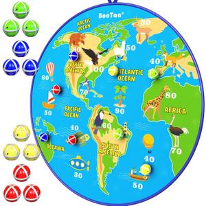 BooTaa 29" Large Dart Board for Kids, Kids Dart Board with Sticky Balls, Boys Toys, Indoor/Sport Outdoor Fun Party Play Game Toys, Birthday Gifts for 3 4 5 6 7 8 9 10 11 12 Year Old Boys Girls