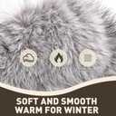 Women Faux Fur Trapper Hat with Pompoms Warm Classic Ear Flaps Fuzzy Bobble Cap Warm Outdoor Ski Snow Cap for Women and Men