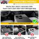 Jump Seat Cup Holder Organizer for 2021-2025 Ford F150 & 2023-2026 Ford F250 F350 F450 F550 F600 Super Duty Center Console Cup Holder Insert Cupholder Coaster Liner Accessories(Jump Seat Only)