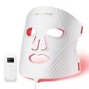 wavytalk Red Light Therapy Mask for Face, Glow Time LED Face Mask 850nm NIR | for Anti-Fine Line, Acne, Skin Rejuvenation with 456 LED Chips, 3 Modes, Gift for Women Wife Mom