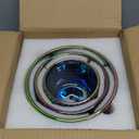 Ton Sin Flower Pots, Purple Ceramic Plant Pots Set of 3,Small Glazed Succulent Pots with Drainage Hole,Cactus Planter with Saucer,Outdoor Garden Pots (Colorful Gold)