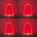 CICINY LED Night Light Plug in 4 Pack, Energy Efficient 0.5W, Dusk to Dawn Sensor Nightlights for Bedroom, Bathroom, Kitchen, Hallway, Stairs, Kids Room, Red