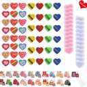 144Pcs 24 Pack Class Rewards for Kids Classroom,Easter Basket Stuffers,with Acrylic Keychain,Greeting Card,Post-it notes,Eraser,Pencil Sharpener,Packaging bag,Party Favor for Easter Gift Exchange