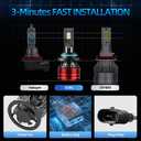 Light Bulbs Compatible for 2007-2014 Toyota Camry 9005 High Beam Fog Lights Combo Pack 800% Brightness with Cooling Fan Plug N Play Pack of 2