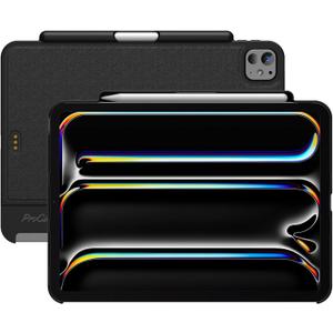 ProCase Magic Keyboard Compatible Case for iPad Pro 11 Inch M5 2025/M4 2024, Slim Magnetic Cover Lightweight Case with Pencil Holder for for iPad Pro 11" [Keyboard Not Included] -Black