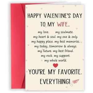 2 x Londue Valentines Day Gifts for Wife, Sweet Valentines Day Cards for Her Women, Wife Vday Cards from Husband