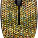 Bling Wireless Mouse, 2.4G Noiseless Mouse with USB Receiver Portable Computer Mice for PC, Tablet, Laptop - Gold Colorful