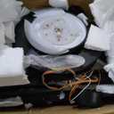 72 Inch Ceiling Fans with Lights and Remote, Outdoor Indoor Black LED Big Ceiling Fan Reversible 24db Quiet DC Motor, 6 Speed 3CCT Dimiable, Modern Ceiling Fans for Patios Living Room Farmhouse Garage (72Inch 8 Blades)