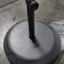 California Umbrella 75lbs Heavy Duty Weighted Patio Umbrella Base with Wheels, Hammertone Grey