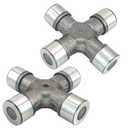 2 x 5-160X Universal U-Joint for 1410 Series (OSR) & Bearing Strap Kit Compatible with 1953-2022 Cadilla/c Chevy Dodg/e for/d G/MC Infinit/i Isuz/u Jagua/r Nissa/n Ra/m