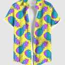ROSE GAL Matchable Couple Hawaiian Coconut Tree Print Shirt or Plus Size Knee Length Fit and Flare Tank Dress (Yellow, XXXL)