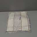 FGSS Unisex Classic Tartan Plaid Scarves Women Men Winter Warm Scarf - Soft Lightweight Faux Cashmere Check Fringe Wrap (White & Striped Grid)