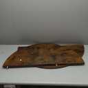 Unovivy 31.5" Small Round Dining Table for 2-4, Space Saving Circle Kitchen Dinner Table, Industrial Mid Century Modern Dining Room Desk for Kitchen, Apartment, Rustic Brown