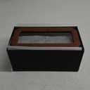 ROTHWELL 4 Slot Leather Watch Box with Valet Drawer - Luxury Case Display Jewelry Organizer, Locking Display Case Holder with Real Glass Top - Watch Box Organizer for Men & Women (Tan)
