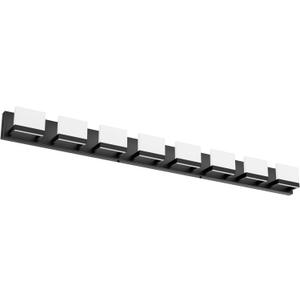 Tipace 8 Lights Modern LED Black Vanity Light for Bathroom Wall Light Up and Down LED Bathroom Light Fixtures Over Mirror(White Light 6000K) (Matte Black-Non Dimmable)