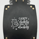 QCWN Cat Dice Tray for Rolling Portable Folding Leather Dice Rolling Tray DND Dice Holder Storage Cute Hexagonal Desk Organizer RPG Game Accessories Gift for DND PlayersBrown