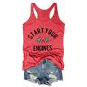 Start Your Engines Tank Top, Pink, XXL